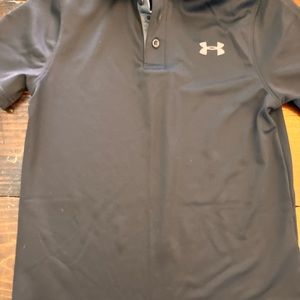 Black Under Armour boys polo. Size small.